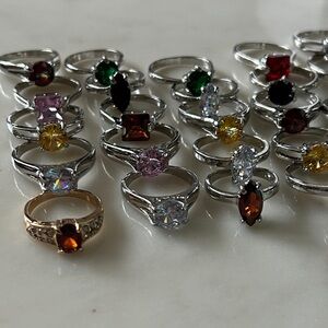 Multi Gemstone Ring Set of 30